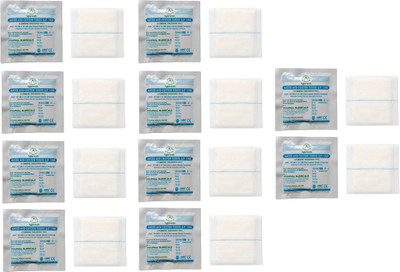 Agarwals Premium Sterile Combine Dressing Surgical Pad 10CM x 10CM (Pack of 10) Interactive dressings Medical Dressing(Pack of 10)