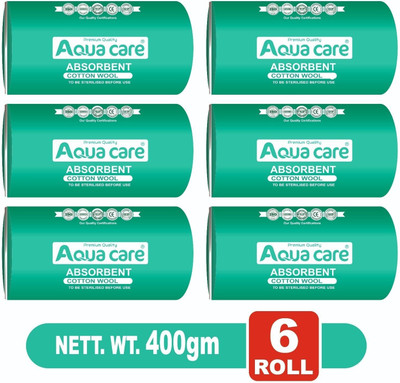 Aqua Care HIGH CLASS ABSORBENT COTTON ROLL pack of 6 Gauze Medical Dressing