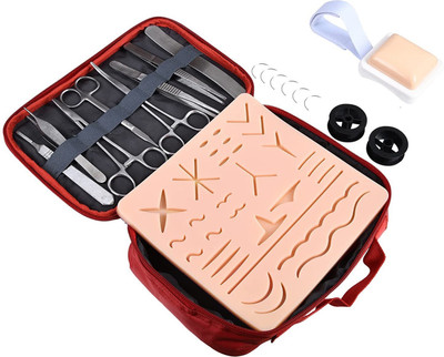 REVITI Suture Practice Kit Large Pad (36 Cut) & Intramuscular Injection Training Pad Medical Equipment Combo
