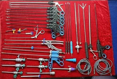 INSTRUMED Laparoscopic Instruments Set Endoscopy Surgery Surgical Forceps Qty.36 Pcs Medical Equipment Combo