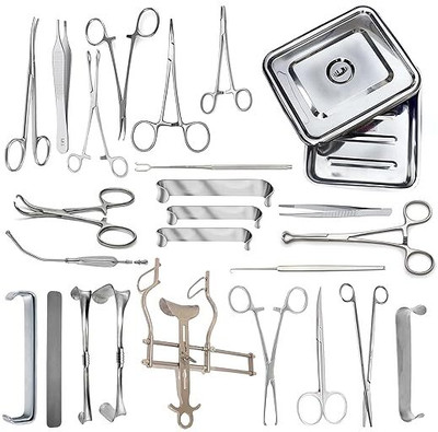 REVITI Laprotomy Pediatric Surgical Instrument Kit Set – Stainless Steel Medical Equipment Combo