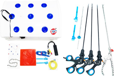 VSC Laparoscopic Endo Trainer Set Box Shape Training Kit With Instruments Medical Equipment Combo