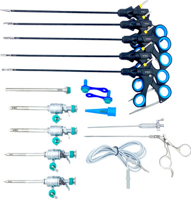 VSC Laparoscopic Surgery Complete Set Grasper Trocar Forceps 5mm Surgical Instrument Medical Equipment Combo
