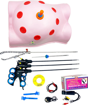 INSTRUMED Laparoscopic Endotrainer Set Full Body Shape Complete Instruments Training Kit Medical Equipment Combo