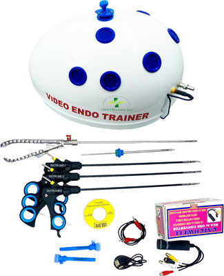 INSTRUMED Laparoscopic Endo Trainer Oval Shape Complete Set Instruments Training Kit Medical Equipment Combo