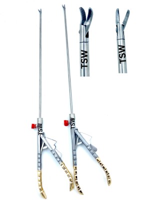 tsw Laparoscopic Needle Holder Curved & Straight Jaw 5mm/330mm Set of 2 Instruments Medical Equipment Combo