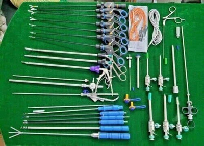 INSTRUMED Laparoscopic Surgery Set Surgical Instruments Endoscopy Laparoscopy Qty.34Pcs Medical Equipment Combo