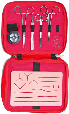 mediwave Suture Kit for Practice with Suturing Pad 3 Layers Medical Equipment Combo