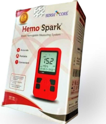 sensa core Hemo Spark Meter Hemoglobin with 25 Strips(25 Lancets,1Lancing Device,USB Cable) Medical Equipment Combo