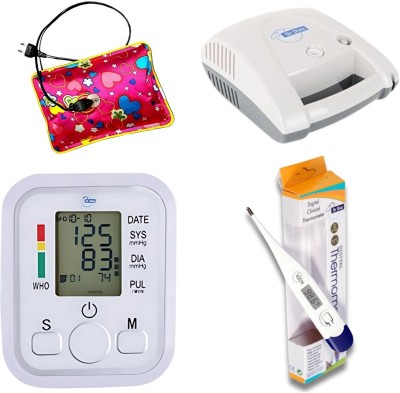 Dr Diaz Combo of Hot water bag-Thermometer BP Monitor Super Nebulizer Medical Equipment Combo