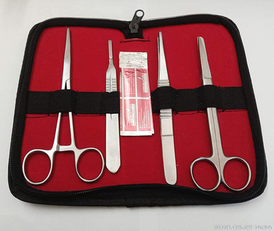 Forgesy Dressing Surgical instruments set 4 pc Straight Dissecting Scissors(Blunt/Sharp Blades)