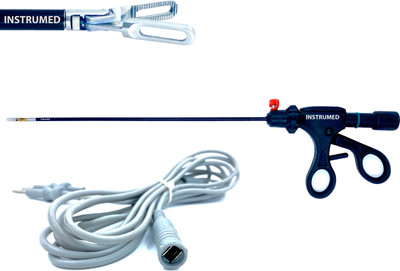INSTRUMED Laparoscopic Bipolar Forceps Fenestrated Bowel 5mm with Cable Instruments 2pcs Medical Equipment Combo