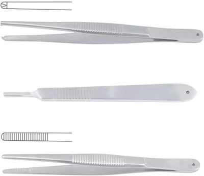 ARINEO Dissecting tooth forcep, dissecting plain forcep, scalpel handle COMBO Medical Equipment Combo