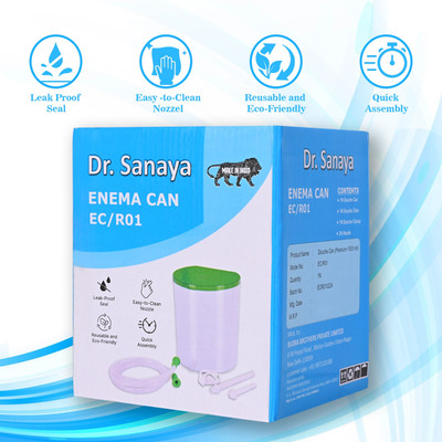 Dr. Sanaya PVC Enema kit Satvik movement 1.5 Litre |Improved Model Best for Home Use Medical Equipment Combo