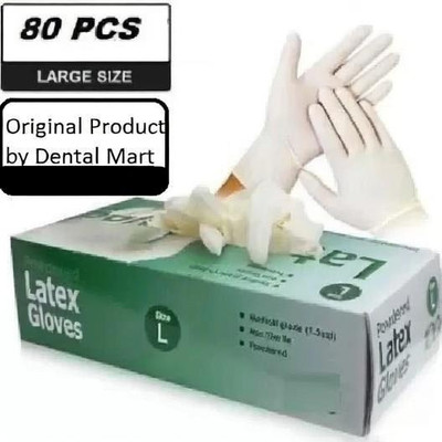 DM India Best Quality Surgical Latex Gloves Latex Examination Gloves Latex Surgical Gloves(Pack of 80)
