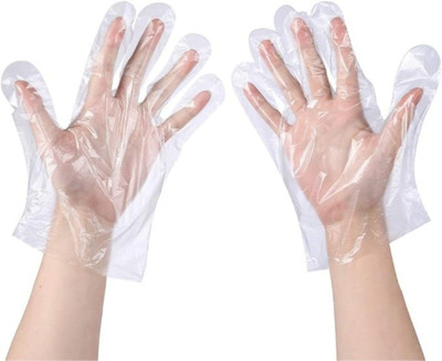 tick mark Plastic Waterproof Disposable Gloves For Hygiene & Food Service Wet and Dry Disposable Glove Set(Free Size Pack of 500)