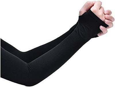 RBSOCK Polyester Arm Sleeve For Men & Women(Free, Black)