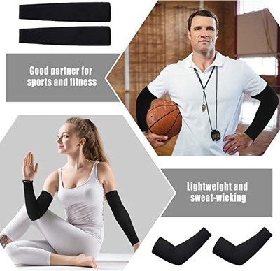 RBSOCK Nylon Arm Sleeve For Men(Free, Black)