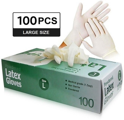 E Solutions medical-556 Rubber, Nitrile, Latex Surgical Gloves(Pack of 100)
