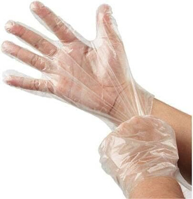 7SHIELD Transparent Plastic Disposable Gloves For Salon,Hotel One Time Use Polyisoprene Examination Gloves(Pack of 500)