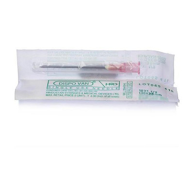 DISPOVAN SINGLE USE NEEDLE 18 X 1 1/2 (1.20X38mm) (pack of 100 needle) Medical Needle(Pink)