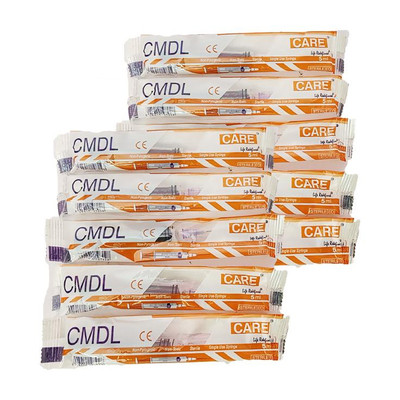 CARE Syringe with needle 5ml, Single use, Sterile 50Pcs Medical Needle(Brown)