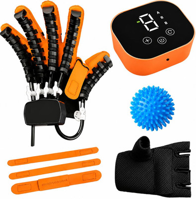 QQWORLD Robotic Hand Glove for Stroke & Paralysis Recovery, Finger Therapy LEFT HAND Medical Reacher & Grabber(Length 25 mm)