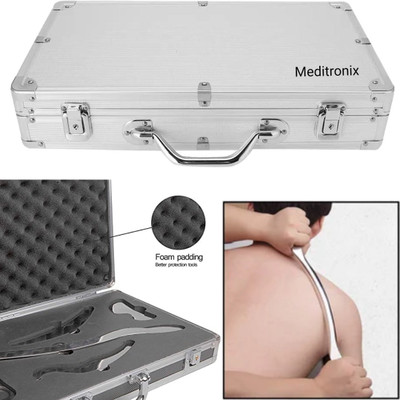 Meditronix Portable Imported IASTM Device for Osteopathy 6 Pc Set 304 Grade Stainless steel Medical Reacher & Grabber(Length 30 cm)