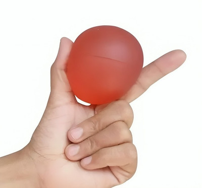 Comfortinglives Silicone Gel Stress Relief Ball Soft for Hand Exercise, Therapy & Grip Strength Medicine Ball(Weight:  0.1 kg, Red)