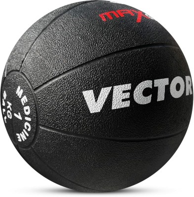 VECTOR X Medicine Ball for Exercise Workout Fitness Practice Gym Training Ball (7 KG) Medicine Ball(Weight:  7 kg, Black)