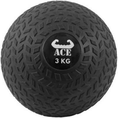 Ace Holistic Fitness Dead Bounce Ball Cross Training Core & Strength Workout Cardio Crossfit Exercise Medicine Ball(Weight:  3 kg, Black)