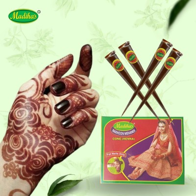 Afrin Henna Nails Cone (Big) 14gm each Natural Mehendi(Pack of 24)