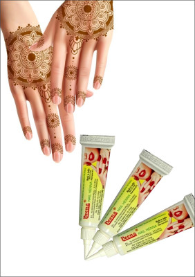Veena Instant Nail Mehendi Cone Hand Design On Daily Use, Party Synthetic Mehendi(Pack of 9)