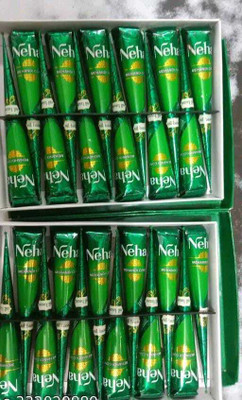 Neha Herbals NEHA MEHANDI CONES 24PCS /GREEN CONE Natural Mehendi(Pack of 24)