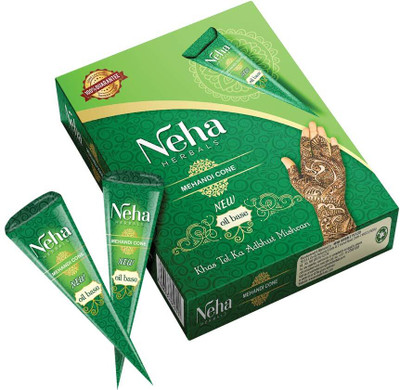 Neha Cone Natural Mehendi(Pack of 12)
