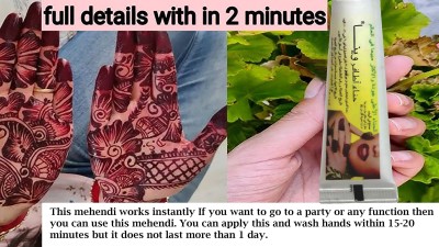 Veena Instant Red Mehendi Tubes Synthetic Mehendi(Pack of 15)