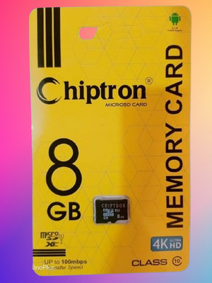 Chiptron ‎ME-CA-123 -034 3.0 8 GB MicroSD Card Class 10 24 MB/s  Memory Card Compatible with Tablet, Computer, Camera, Mobile, Gaming Console
