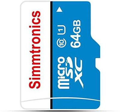 Simmtronics SDHC 64 GB MicroSD Card Class 10 90 MB/s Memory Card For Rs. 329 @ 78% off