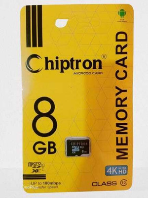 Chiptron ‎ME-CA-123 -008 3.0 8 GB MicroSD Card Class 10 24 MB/s  Memory Card Compatible with Tablet, Computer, Camera, Mobile, Gaming Console