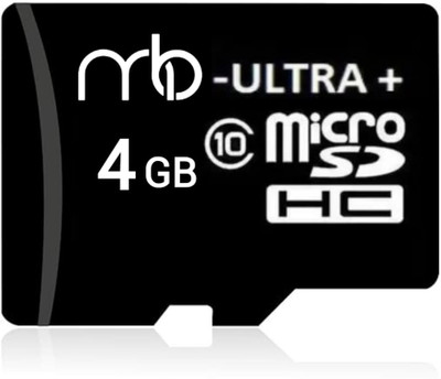 MOREBYTE MicroSD Card Black 4 GB MicroSD Card Class 10 90 MB/s  Memory Card Compatible with Mobile, Camera, Computer, Tablet