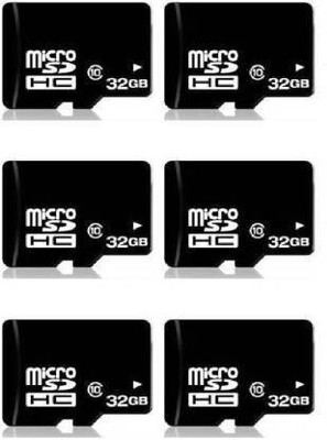 PTCMart Class 10 32 GB MicroSD Card Pro 48 MB/s Pack Of 6 Pro 32 GB MicroSD Card Class 10 48 MB/s  Memory Card Compatible with Mobile