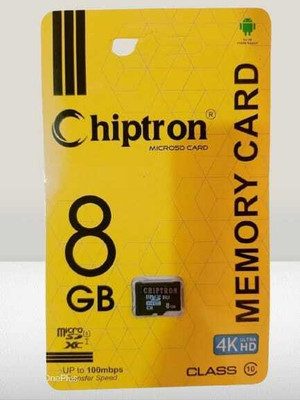 Chiptron ‎ME-CA-123 -003 3.0 8 GB MicroSD Card Class 10 24 MB/s  Memory Card Compatible with Tablet, Computer, Camera, Mobile, Gaming Console