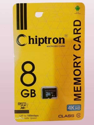 Chiptron ‎ME-CA-123 -006 3.0 8 GB MicroSD Card Class 10 24 MB/s  Memory Card Compatible with Tablet, Computer, Camera, Mobile, Gaming Console