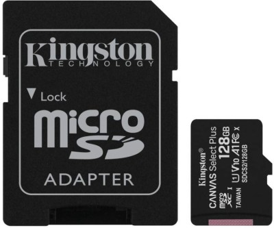 KINGSTON UHS-I 128 GB MicroSD Card Class 10 100 MB/s  Memory Card(With Adapter)