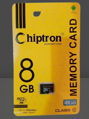 Chiptron ‎ME-CA-123 -033 3.0 8 GB MicroSD Card Class 10 24 MB/s  Memory Card Compatible with Tablet, Computer, Camera, Mobile, Gaming Console