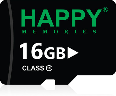 HAPPY MEMORIES HAPPY-16GB-MMC Pro 16 GB MicroSD Card Class 10 24 MB/s  Memory Card Compatible with Mobile, Camera, Tablet, Computer, Gaming Console