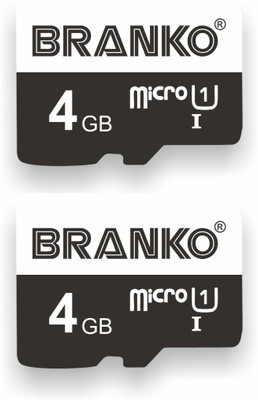 Branko SD-Card-10C-4gb Micro SD Card 4 GB MicroSD Card Class 10 90 MB/s  Memory Card Compatible with Computer, Camera, Mobile