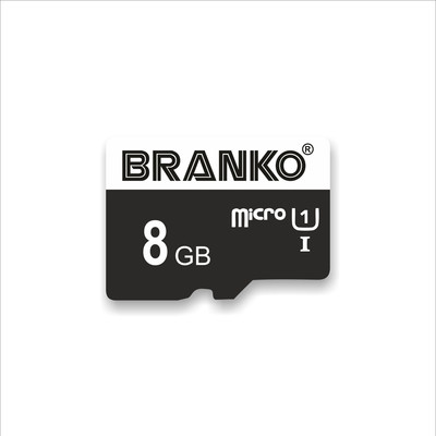 Branko MICRO SD CARD C10_8GB Micro SD Card 8 GB MicroSD Card Class 10 100 MB/s  Memory Card Compatible with Camera, Computer, Mobile