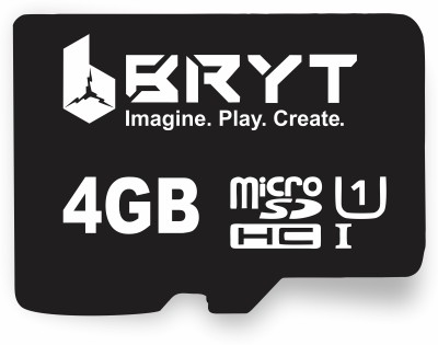 BRYT UHS-1 High Capacity Micro SD Card 4 GB MicroSDHC Class 10 90 MB/s  Memory Card