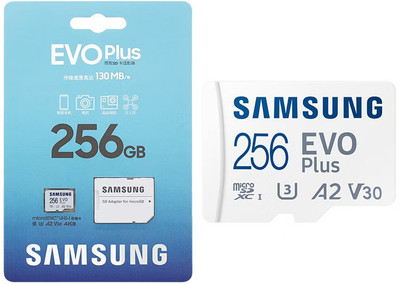 SAMSUNG SA256M03 Evo Plus UltraRead 256 GB MicroSDXC Class 10 130 MB/s  Memory Card Compatible with Computer, Mobile, Tablet(With Adapter)